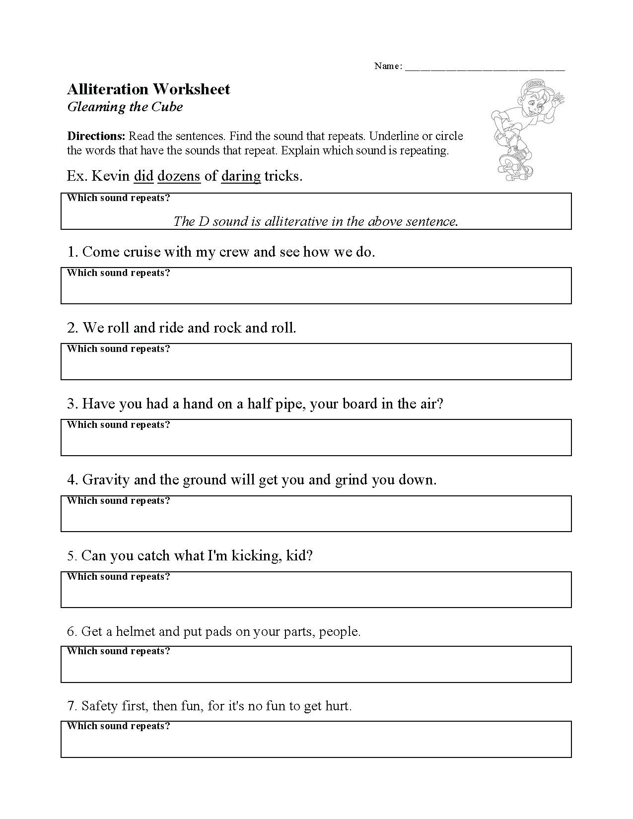 This is a preview image of one of our Literary Technique Worksheets. Click on it to view all of our worksheets on literary techniques.